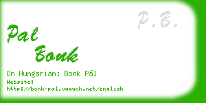 pal bonk business card